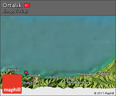Satellite 3D Map of Ortalık