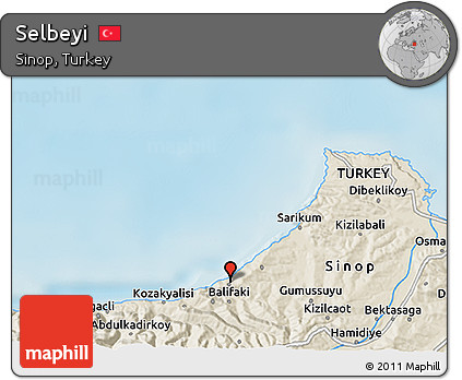 Shaded Relief 3D Map of Selbeyi