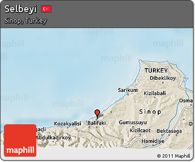 Shaded Relief 3D Map of Selbeyi