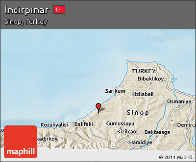 Shaded Relief 3D Map of İncirpınar