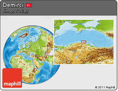 Physical Location Map of Demirci