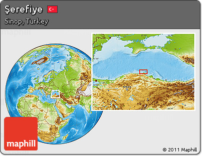 Physical Location Map of Şerefiye