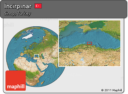 Satellite Location Map of İncirpınar