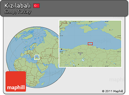 Savanna Style Location Map of Kızılabalı
