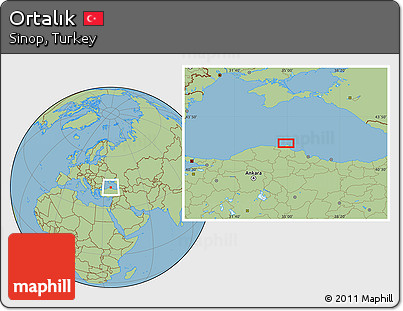 Savanna Style Location Map of Ortalık