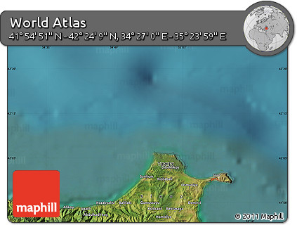 Satellite Map of the Area around 42° 9' 30" N, 34° 55' 29" E