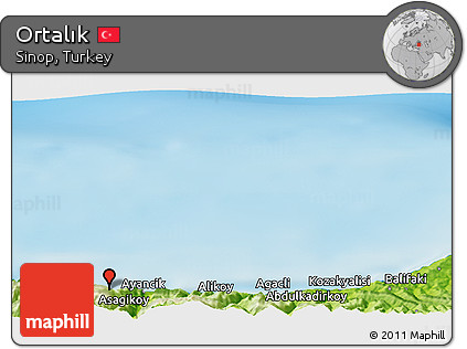 Physical Panoramic Map of Ortalık