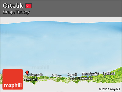 Physical Panoramic Map of Ortalık