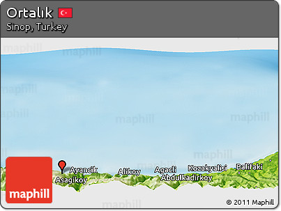Physical Panoramic Map of Ortalık