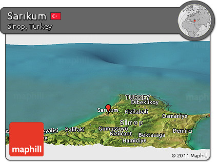 Satellite Panoramic Map of Sarıkum