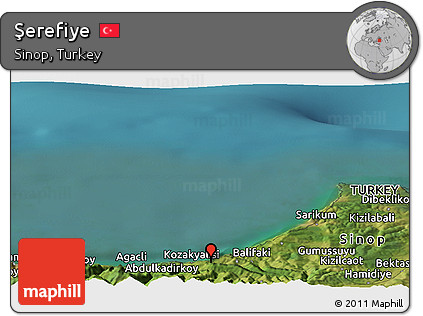 Satellite Panoramic Map of Şerefiye