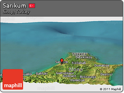Satellite Panoramic Map of Sarıkum
