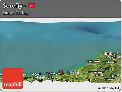 Satellite Panoramic Map of Şerefiye