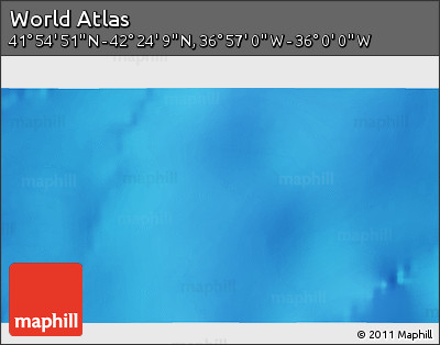 Physical 3D Map of the Area around 42° 9' 30" N, 36° 28' 30" W