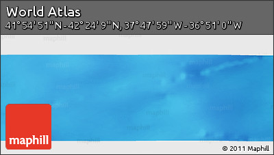 Shaded Relief Panoramic Map of the Area around 42° 9' 30" N, 37° 19' 30" W