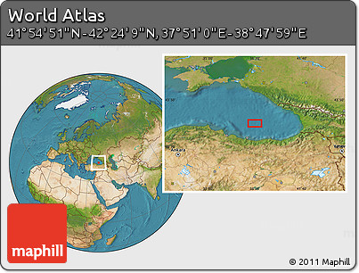 Satellite Location Map of the Area around 42° 9' 30" N, 38° 19' 30" E