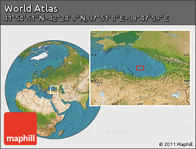 Satellite Location Map of the Area around 42° 9' 30" N, 38° 19' 30" E