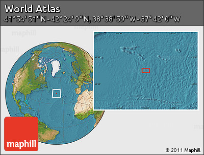 Satellite Location Map of the Area around 42° 9' 30" N, 38° 10' 29" W