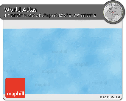 Shaded Relief 3D Map of the Area around 42° 9' 30" N, 39° 10' 29" E