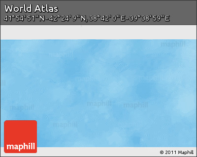 Shaded Relief 3D Map of the Area around 42° 9' 30" N, 39° 10' 29" E
