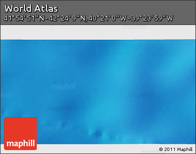 Physical 3D Map of the Area around 42° 9' 30" N, 39° 52' 30" W
