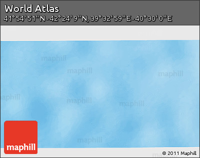 Shaded Relief 3D Map of the Area around 42° 9' 30" N, 40° 1' 29" E