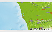 Physical 3D Map of the area around 42° 9' 30" N, 41° 43' 30" E