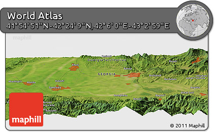 Satellite Panoramic Map of the Area around 42° 9' 30" N, 42° 34' 30" E