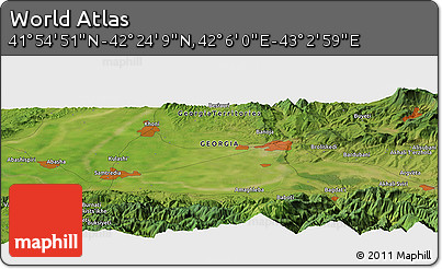 Satellite Panoramic Map of the Area around 42° 9' 30" N, 42° 34' 30" E