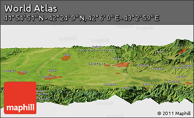 Satellite Panoramic Map of the Area around 42° 9' 30" N, 42° 34' 30" E