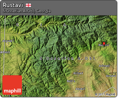 Satellite Map of Rustavi