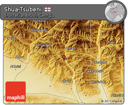 Physical 3D Map of Shua-Tsubeni