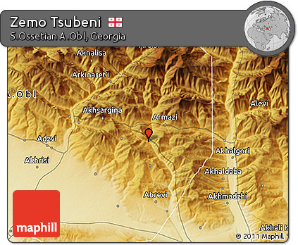 Physical 3D Map of Zemo Tsubeni
