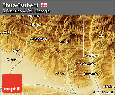 Physical 3D Map of Shua-Tsubeni