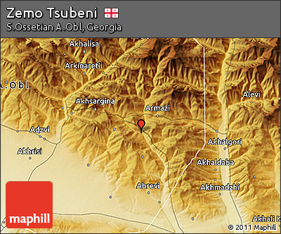Physical 3D Map of Zemo Tsubeni