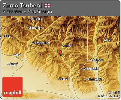 Physical 3D Map of Zemo Tsubeni
