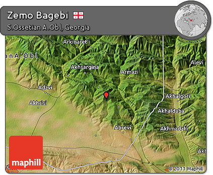Satellite 3D Map of Zemo Bagebi