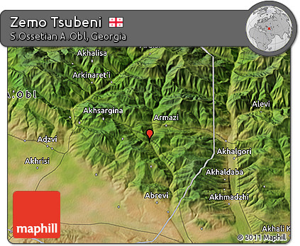Satellite 3D Map of Zemo Tsubeni