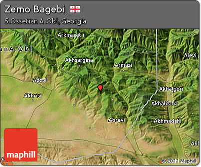 Satellite 3D Map of Zemo Bagebi