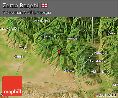 Satellite 3D Map of Zemo Bagebi