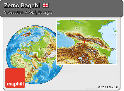 Physical Location Map of Zemo Bagebi