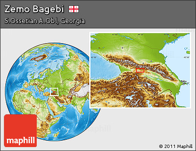 Physical Location Map of Zemo Bagebi
