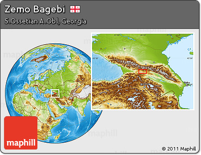Physical Location Map of Zemo Bagebi