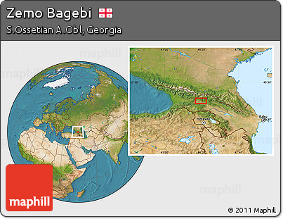 Satellite Location Map of Zemo Bagebi