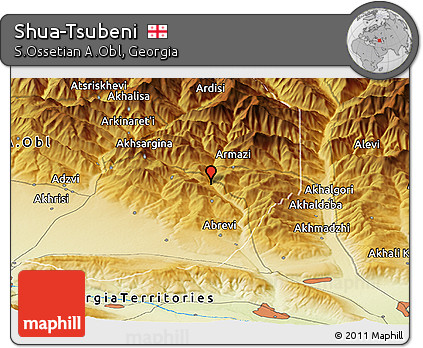 Physical Panoramic Map of Shua-Tsubeni