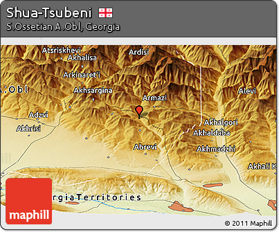 Physical Panoramic Map of Shua-Tsubeni
