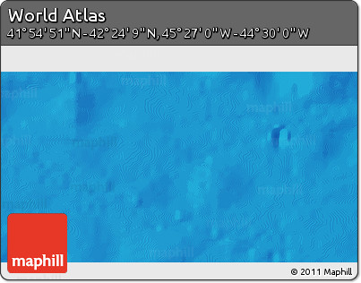 Physical 3D Map of the Area around 42° 9' 30" N, 44° 58' 30" W