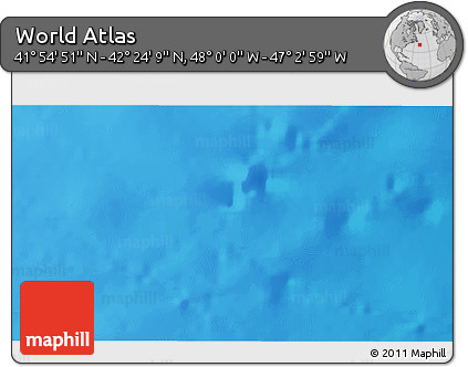 Physical 3D Map of the Area around 42° 9' 30" N, 47° 31' 29" W