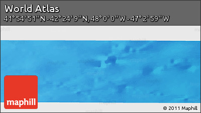 Physical Panoramic Map of the Area around 42° 9' 30" N, 47° 31' 29" W