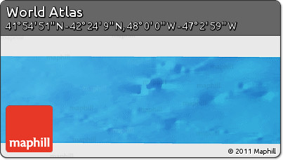 Physical Panoramic Map of the Area around 42° 9' 30" N, 47° 31' 29" W